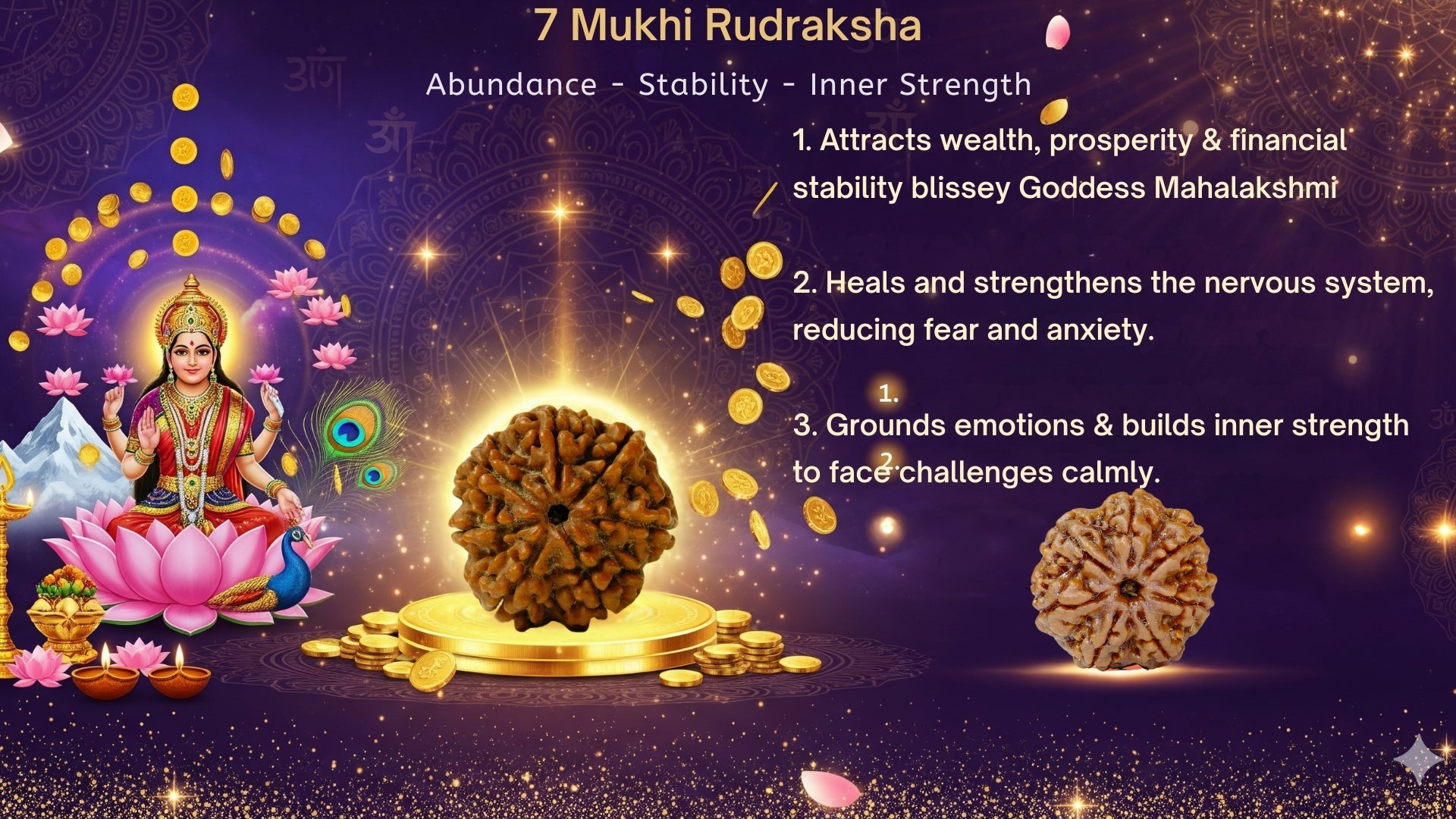 Seven Mukhi 7 Face Rudraksha Collection - Rudra Kailash