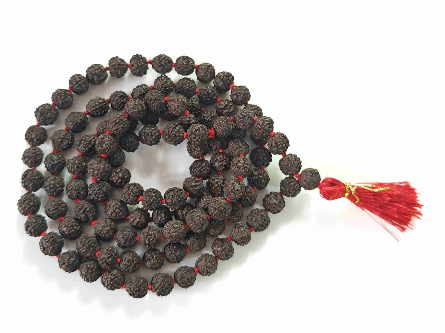 5 Mukhi Rudraksha Mala Black 6.5mm-7.00mm