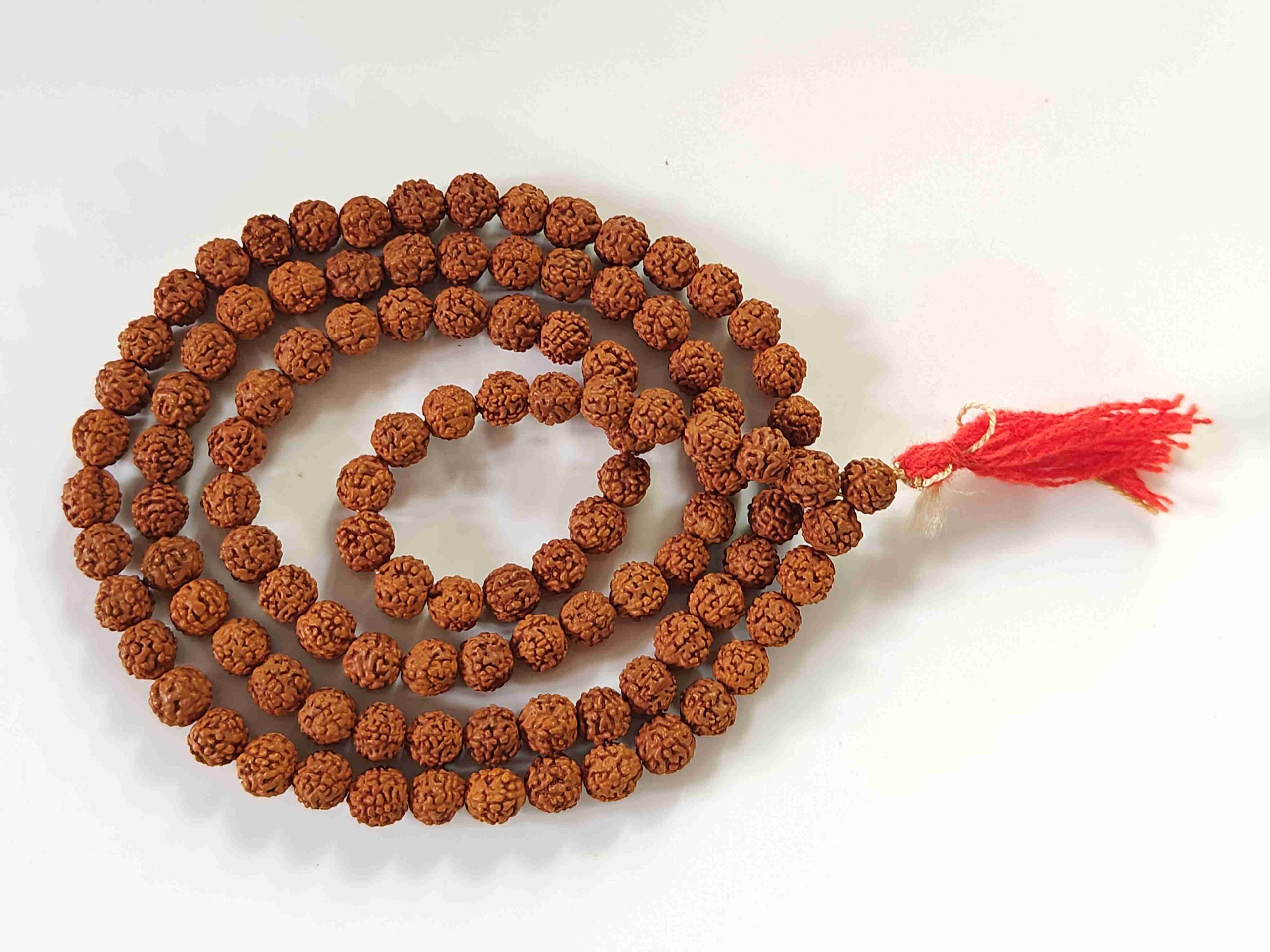 5 Mukhi Rudraksha Mala 6.5mm-7.0mm