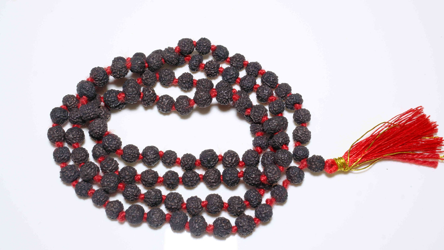 5 Mukhi Rudraksha Mala Black 5.5mm-6.0mm