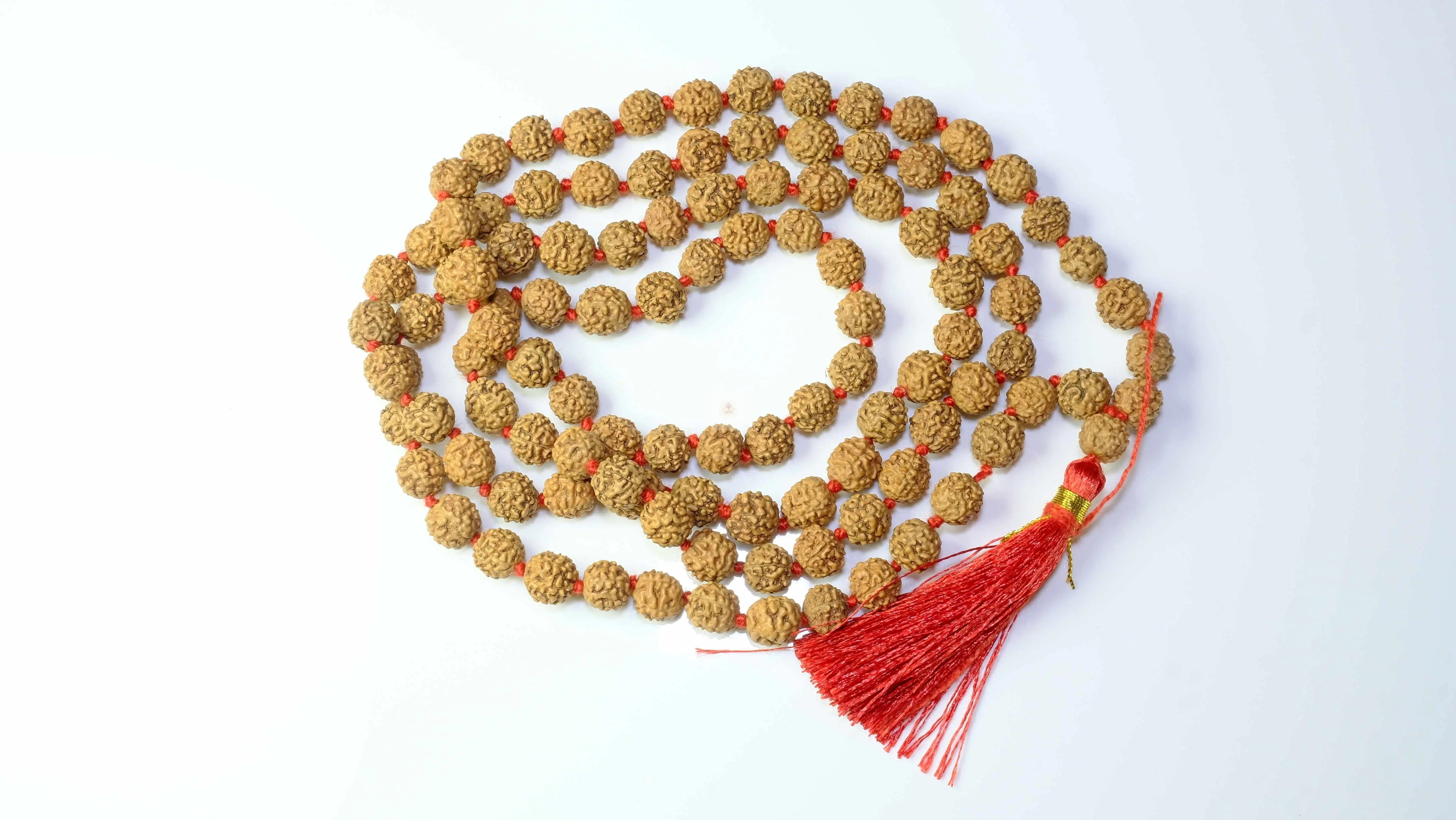 Rudraksha 5 Mukhi Mala – 108 Perlen, 6 Mm, Energetisiert, Für Yoga & Meditation