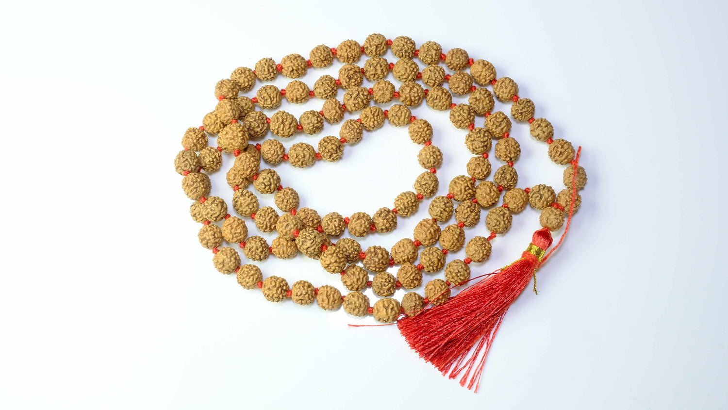 5 Mukhi Rudraksha Mala 8mm - 9mm