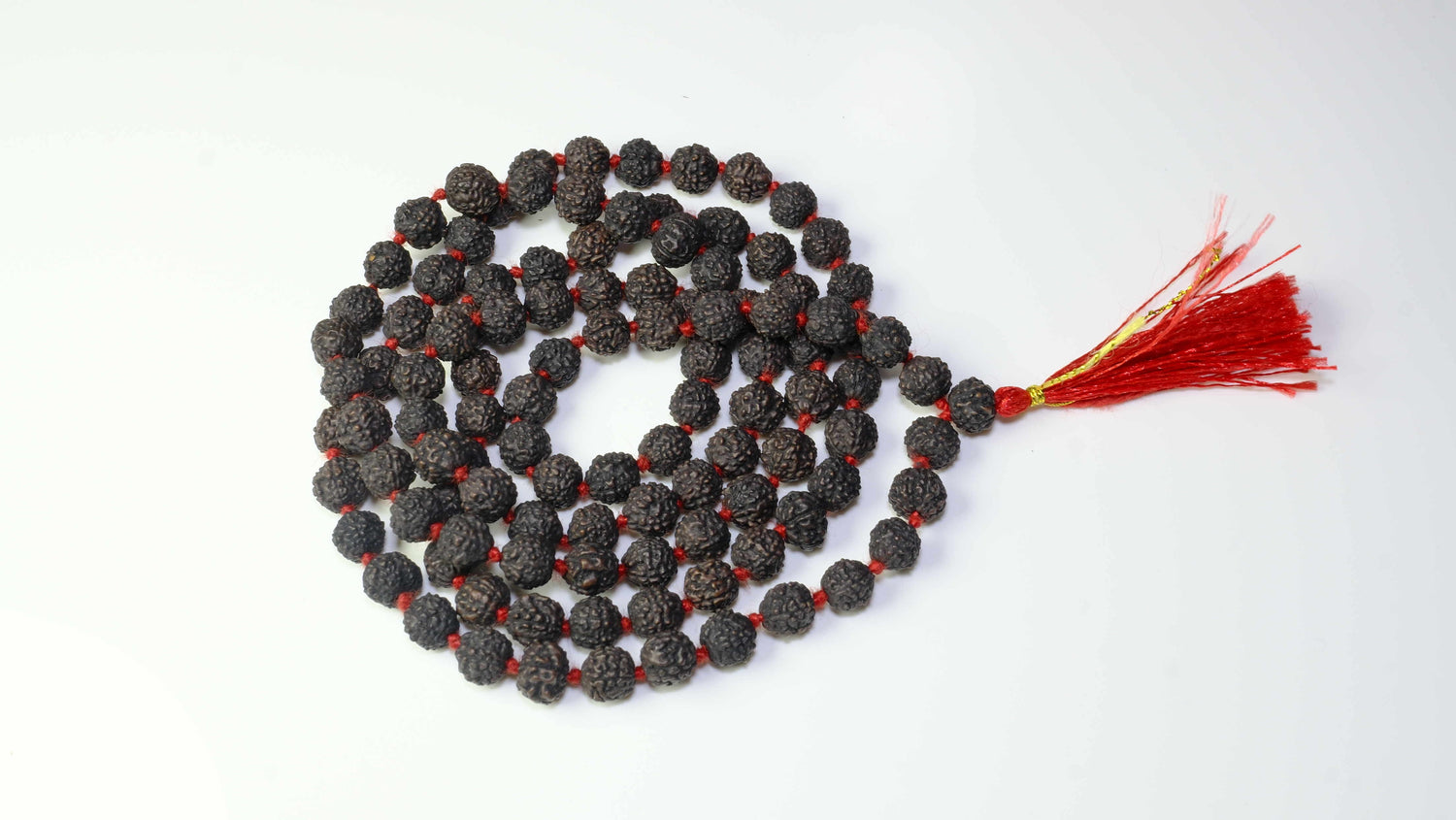 5 Mukhi Rudraksha Mala Black 7mm - 8mm