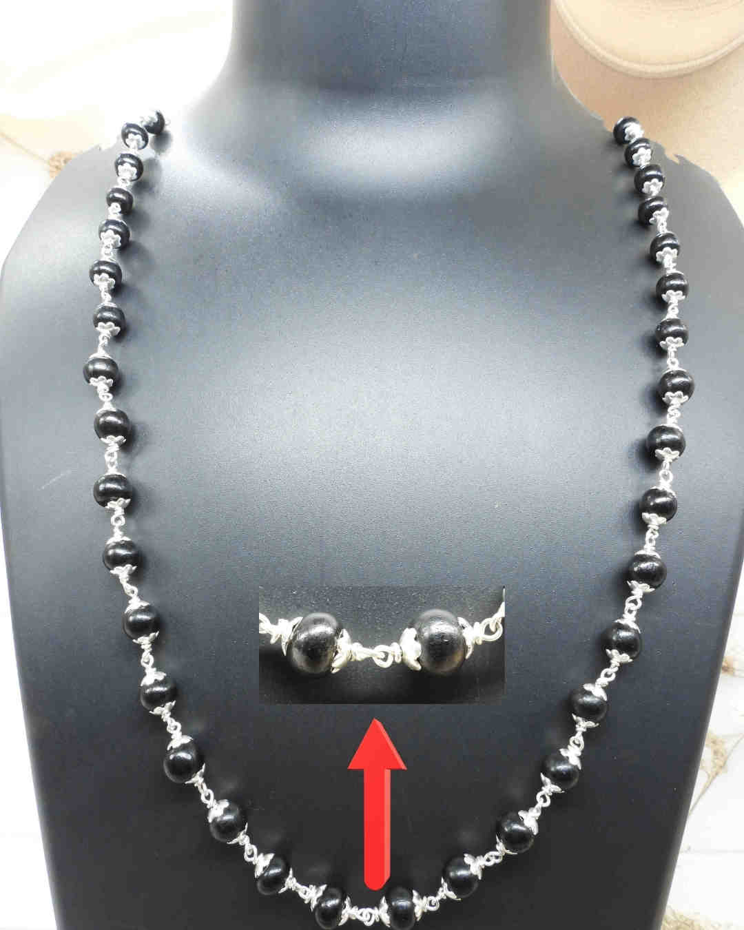 Silver Karungali Mala