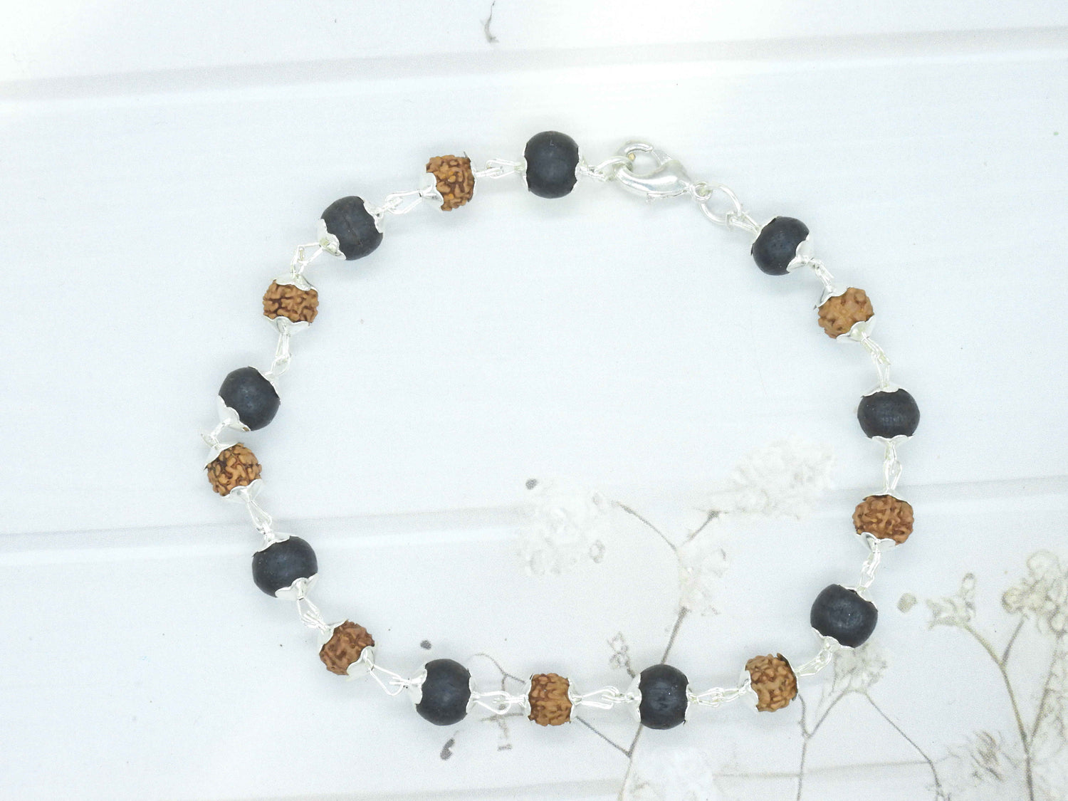 Karungali & Rudraksha Fusion Bracelet - Sacred Protection on Your Wrist