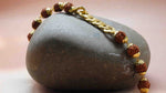 Gold Plated Links Rudraksha Bracelet For Men