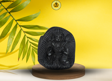Hanuman Ji On Sudharshan Shaligram Facing front