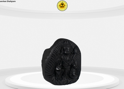 Hanuman Ji On Sudharshan Shaligram Facing right