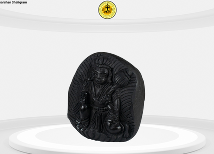Hanuman Ji On Sudharshan Shaligram Facing left