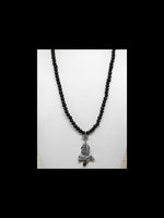 Karungali Mala with Trishul Damaru Nandi Pendant – Ebony Wood Shiva Necklace Pure Thread Strung. Original Mala