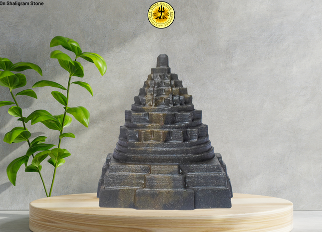 The Meru Shree Yantra on Shaligram Stone