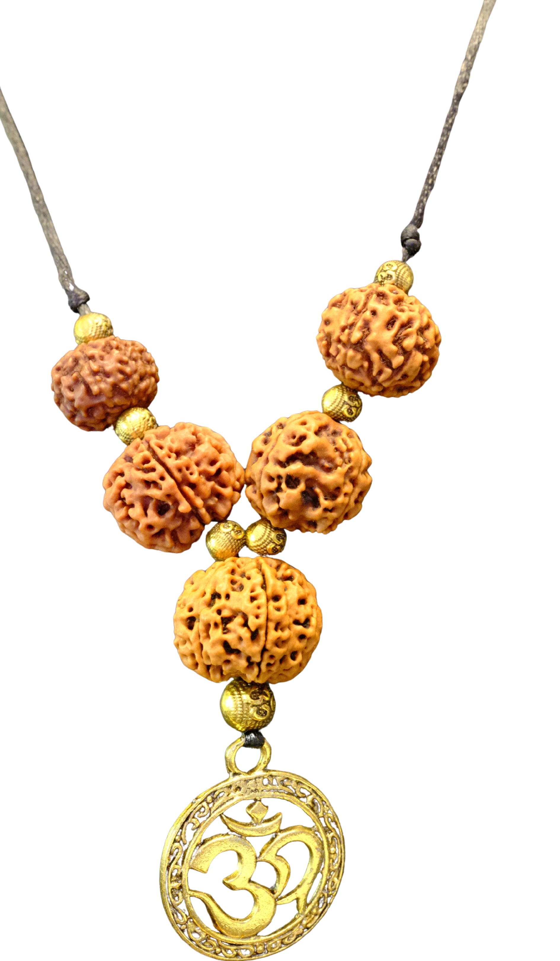 Shakti-Vijaya Rudraksha Mala with Om Pendant