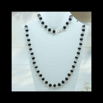 Silver Plated Capped Karungali Mala