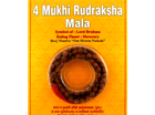 Four Mukhi 4 Face Indonesian Rudraksha Mala - Rudra Kailash