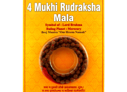 Four Mukhi 4 Face Indonesian Rudraksha Mala - Rudra Kailash